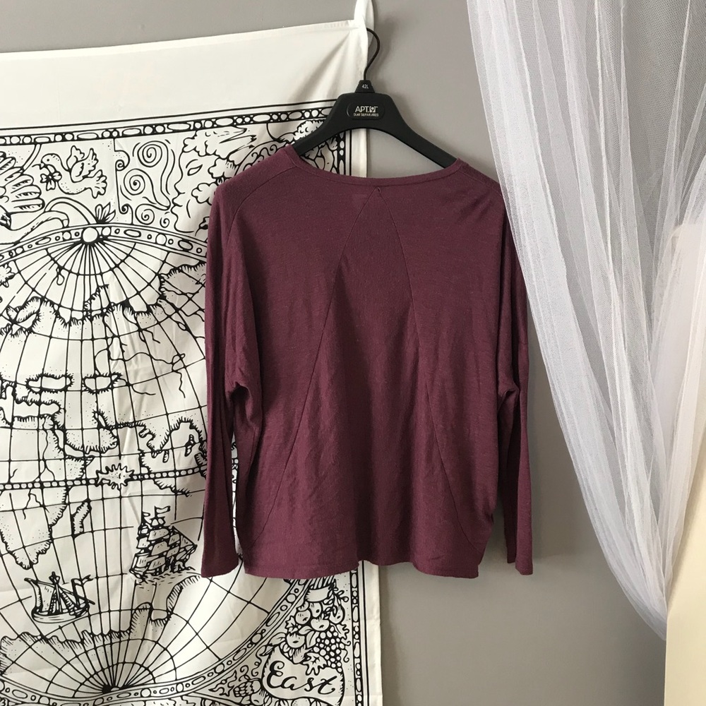 Purple long sleeve shirt